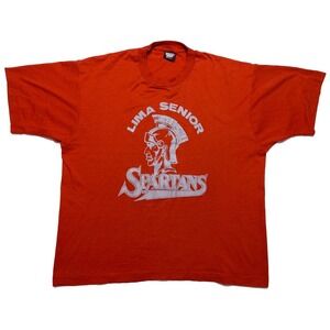 Vintage Screen Stars Best LIMA SENIOR HIGH SCHOOL Spartans Ohio T-Shirt USA XL